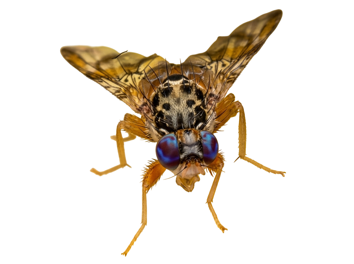 Representación gráfica de una mosca como núcleo del ecosistema SARTec