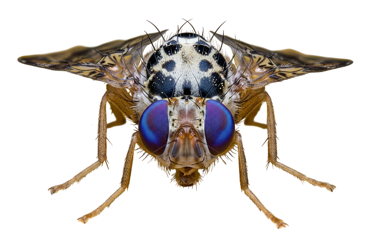 Representación gráfica de una mosca como núcleo del ecosistema SARTec