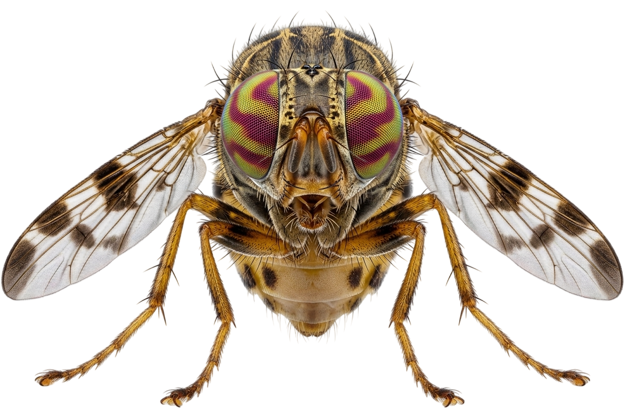 Representación gráfica de una mosca como núcleo del ecosistema SARTec